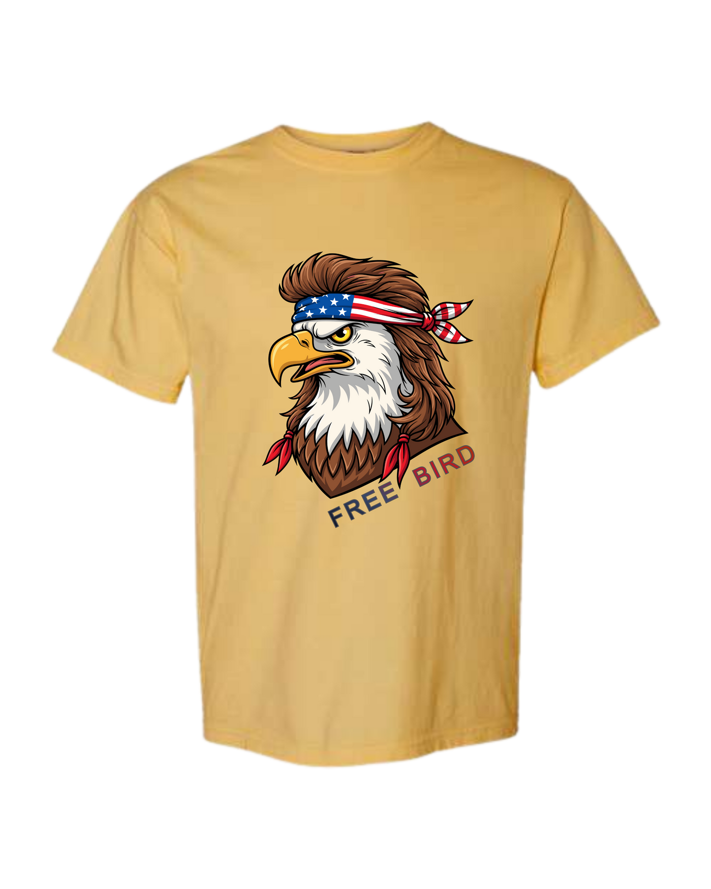 Rockin Free Bird - Comfort Colors - Heavyweight Unisex Tee - Yellows, Oranges, Reds