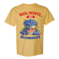 Red, White, And Blueberries - Comfort Colors - Heavyweight Unisex Tee - Yellows, Oranges, Reds