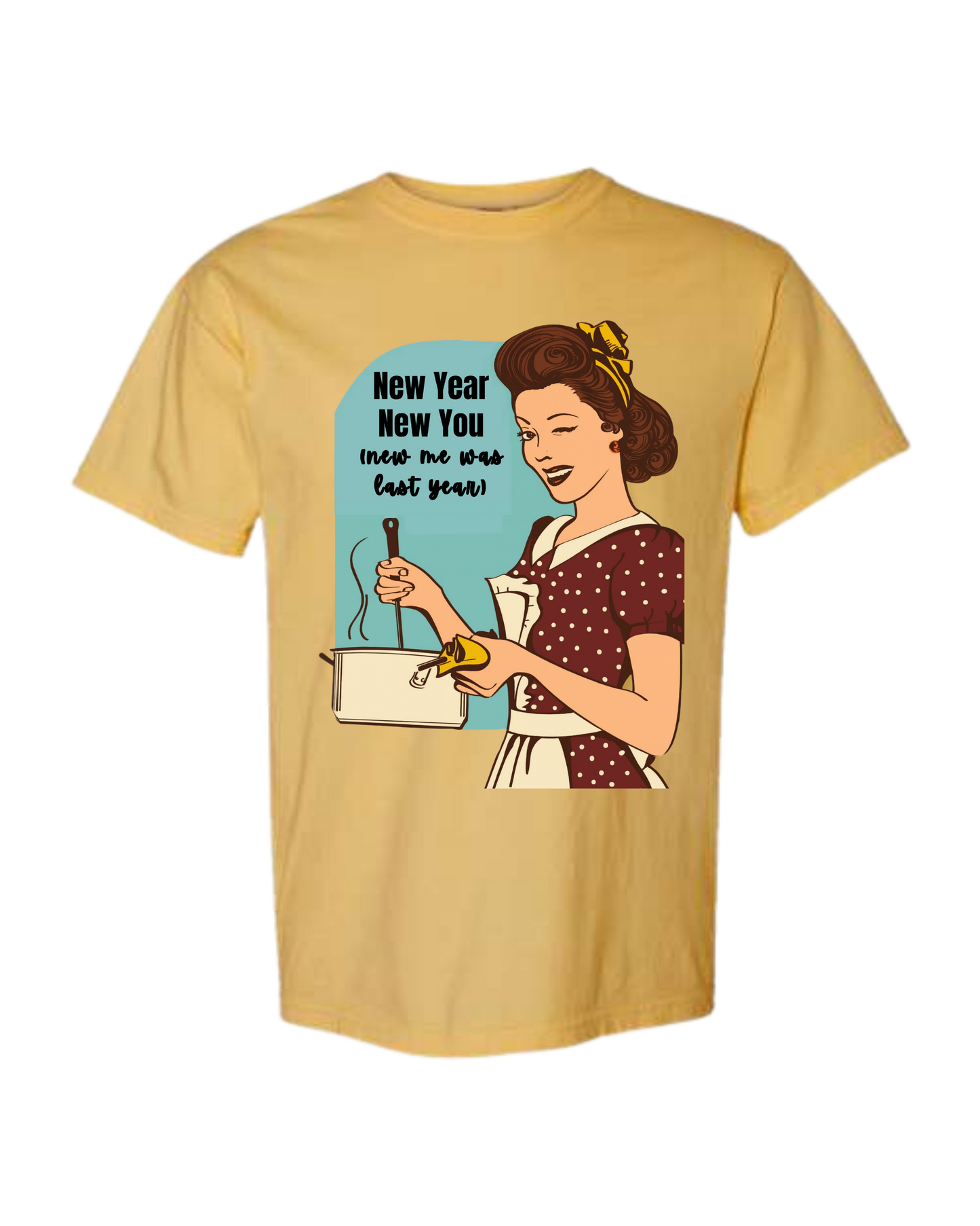 New Year New You - Comfort Colors - Heavyweight Unisex Tee - Yellows, Oranges, Reds