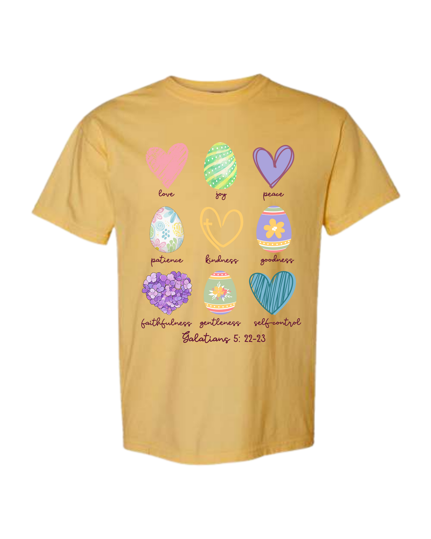 Galatians 5 - Easter - Comfort Colors - Heavyweight Unisex Tee - Yellows, Oranges, Reds