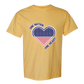 One Nation One Heart - Comfort Colors - Heavyweight Unisex Tee - Yellows, Oranges, Reds