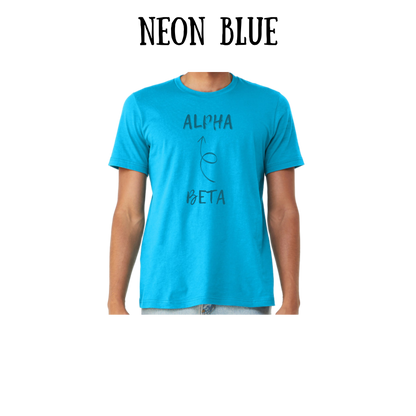 beta to alpha - unisex tee - blues