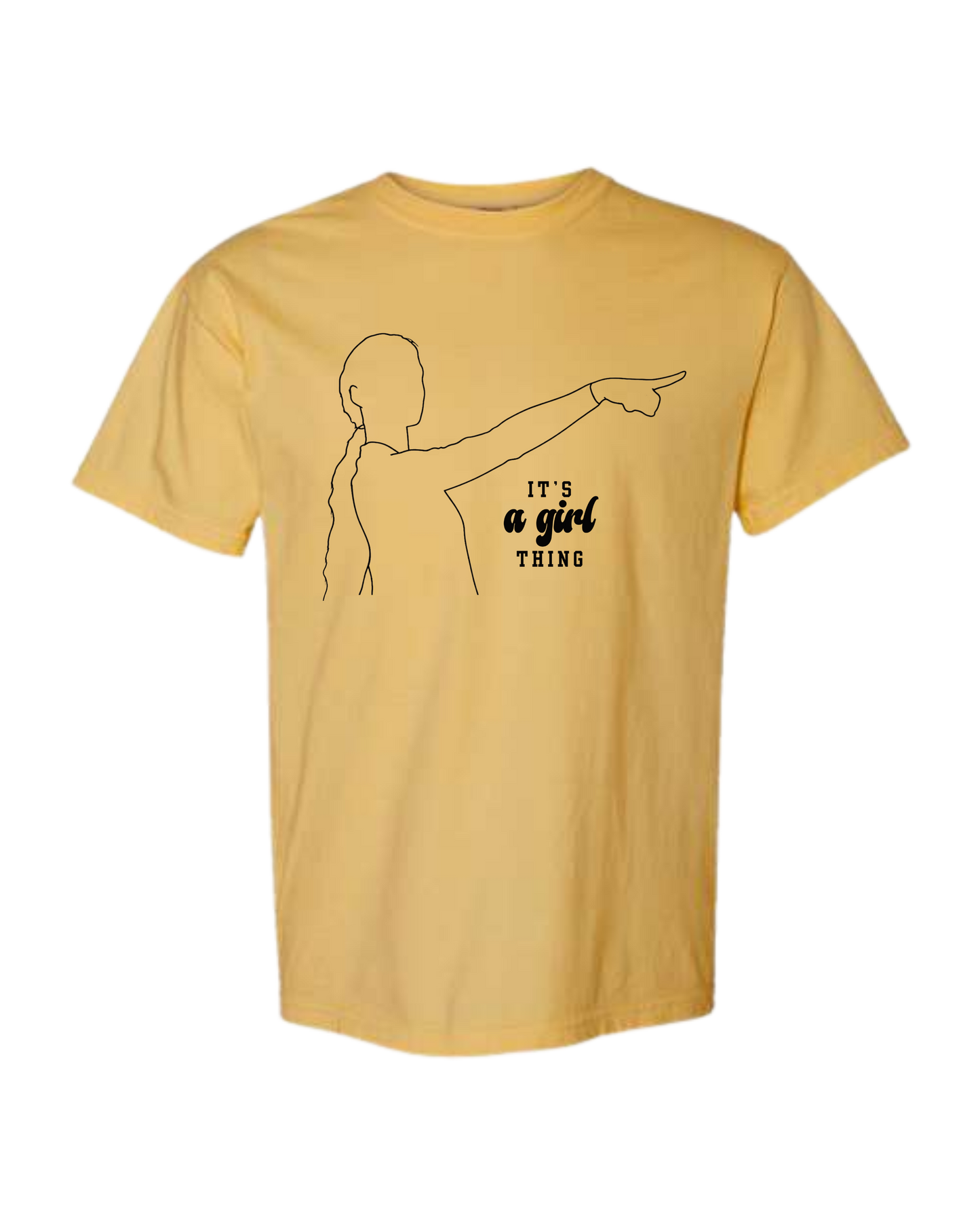 It's A Girl Thing - Comfort Colors - Heavyweight Unisex Tee - Yellows, Oranges, Reds