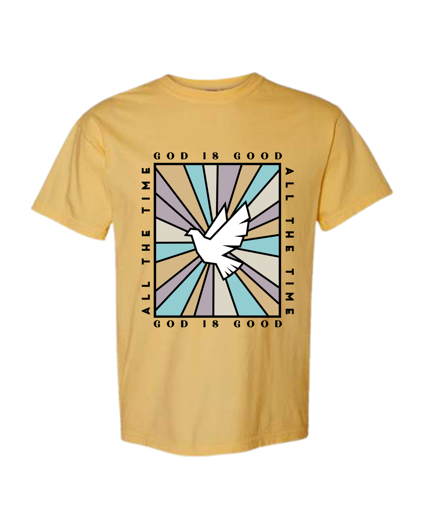 God Is Good - Comfort Colors - Heavyweight Unisex Tee - Yellows, Oranges, Reds