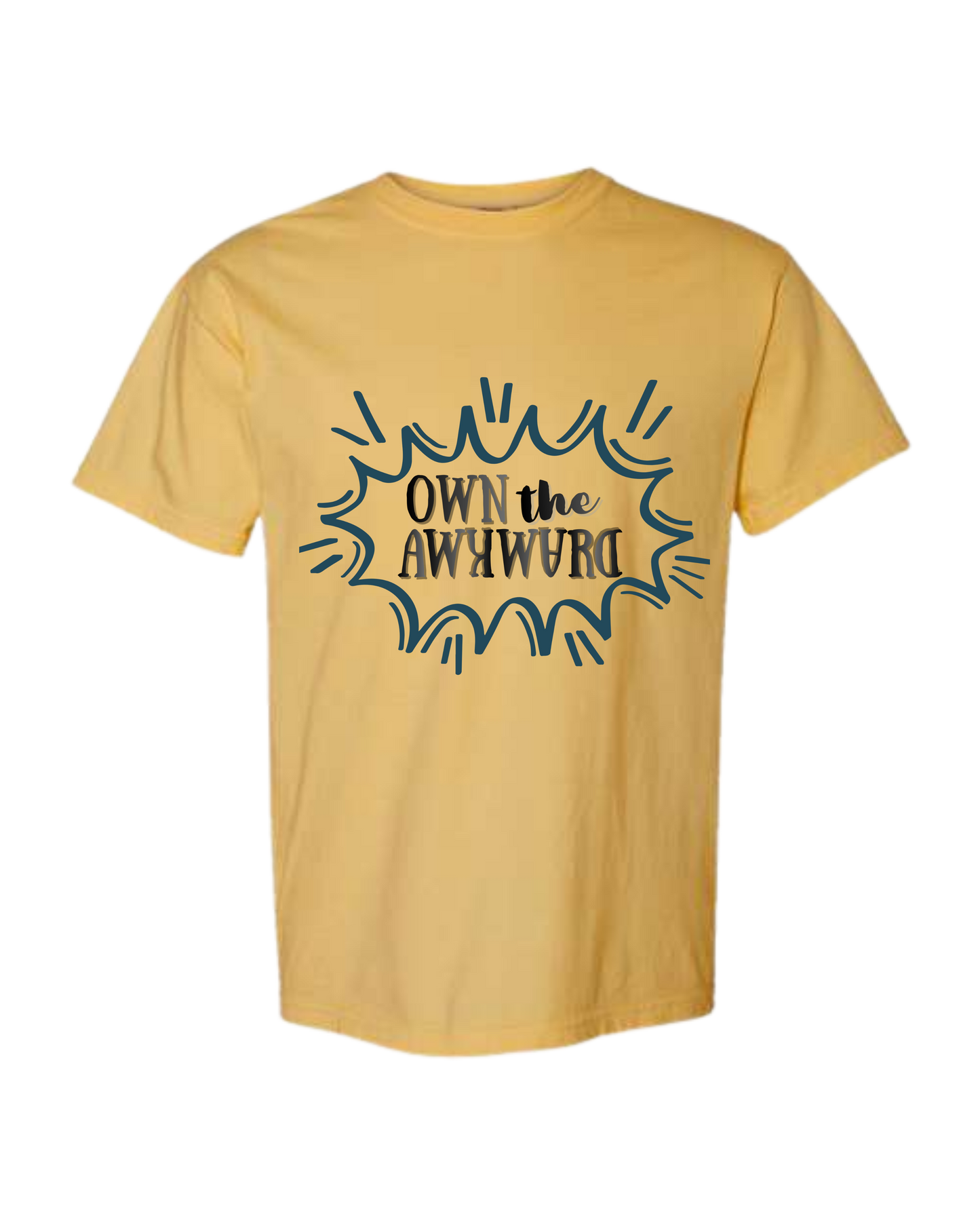 Own the Awkward - Comfort Colors - Heavyweight Unisex Tee - Yellows, Oranges, Reds