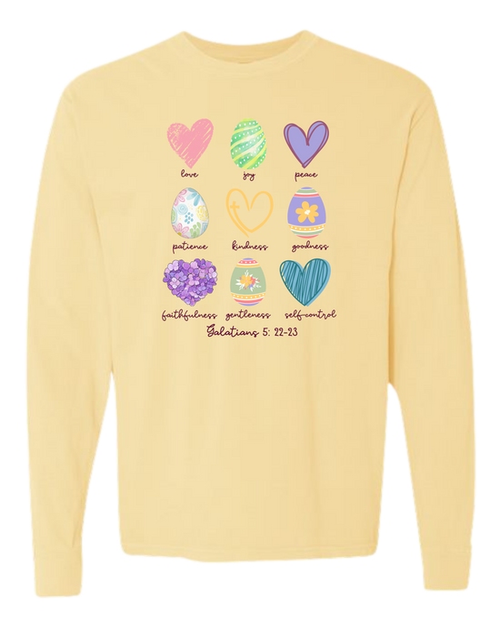 Galatians 5 - Easter - Comfort Colors - Heavyweight Long Sleeve Tee - Assorted Colors