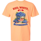 Red, White, And Blueberries - Comfort Colors - Heavyweight Unisex Tee - Yellows, Oranges, Reds