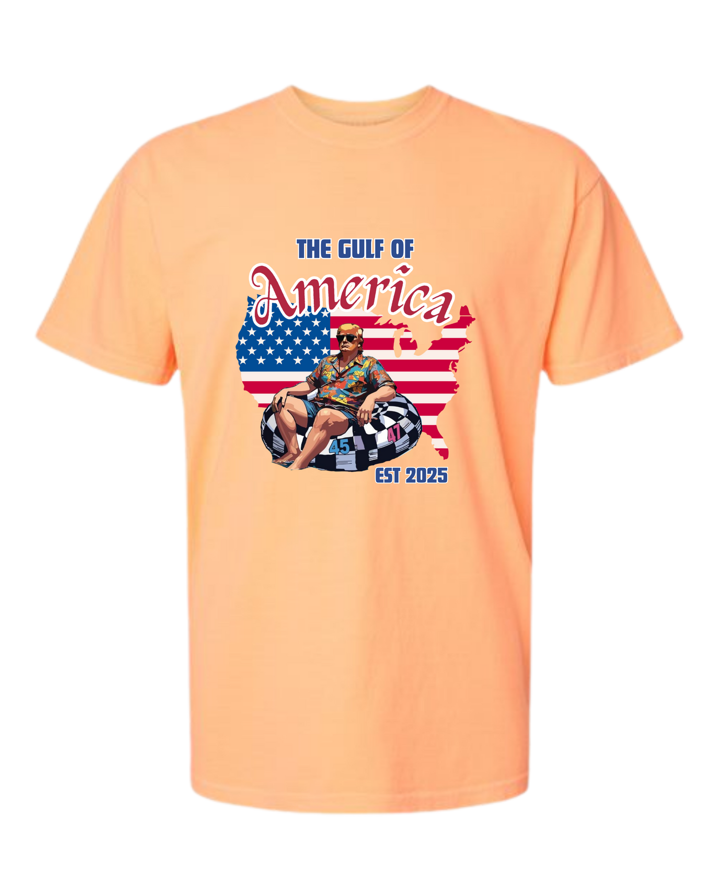 The Gulf of America - Comfort Colors - Heavyweight Unisex Tee - Yellows, Oranges, Reds
