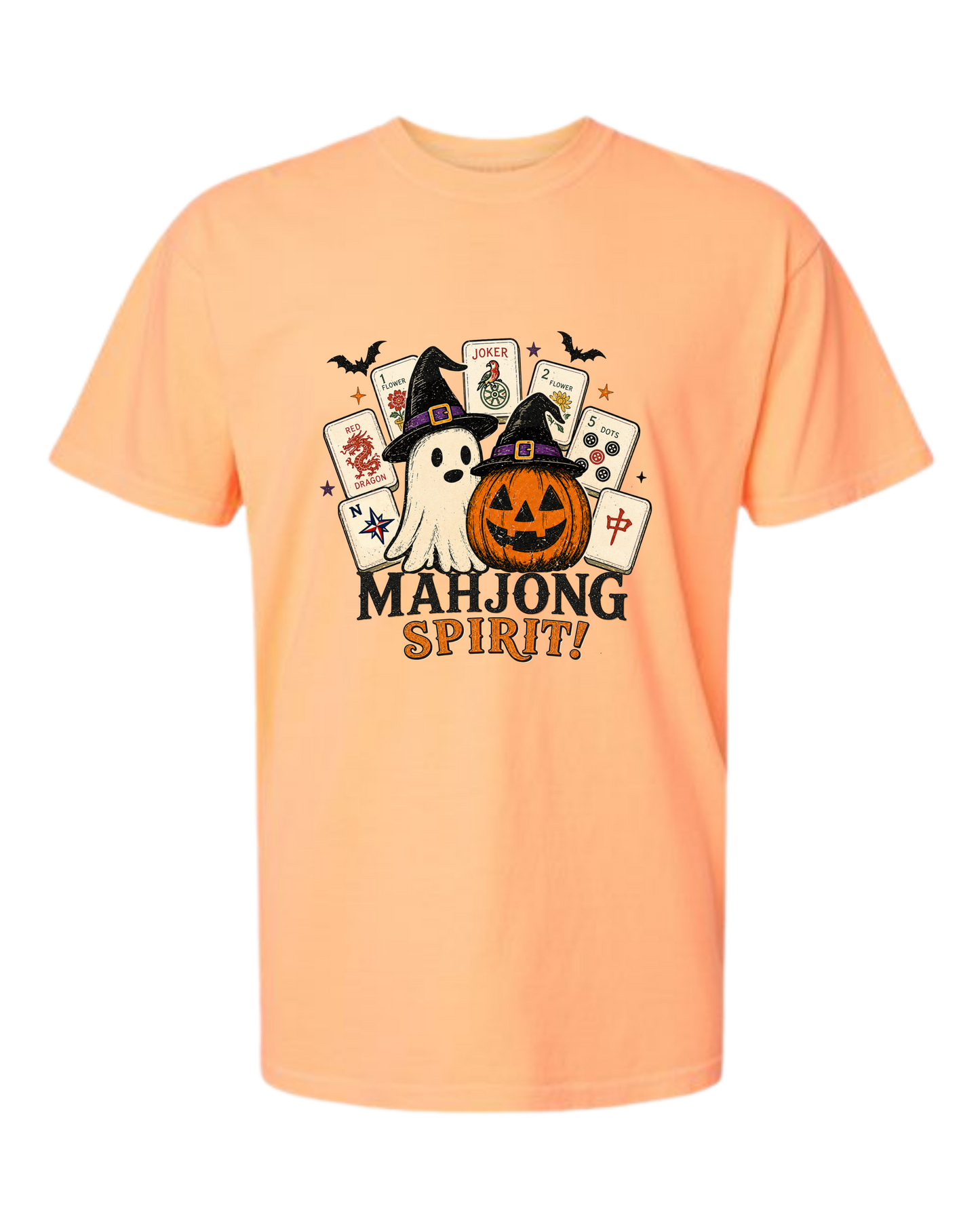 Mahjong Spirit - Comfort Colors - Heavyweight Unisex Tee - Yellows, Oranges, Reds
