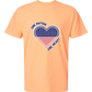 One Nation One Heart - Comfort Colors - Heavyweight Unisex Tee - Yellows, Oranges, Reds