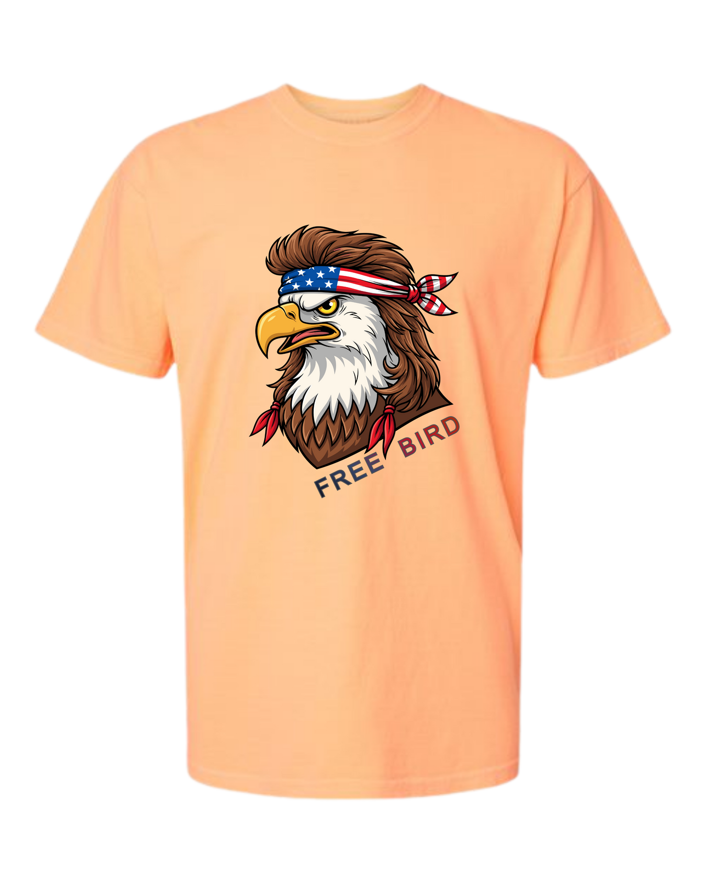Rockin Free Bird - Comfort Colors - Heavyweight Unisex Tee - Yellows, Oranges, Reds