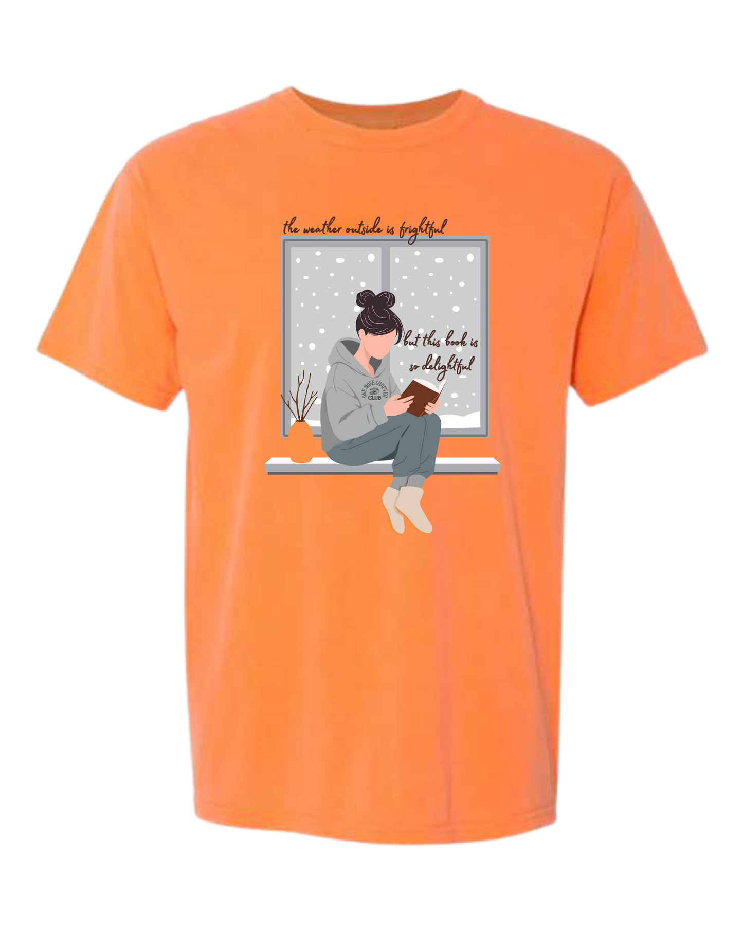The Weather Outside is Frightful - Comfort Colors - Heavyweight Unisex Tee - Yellows, Oranges