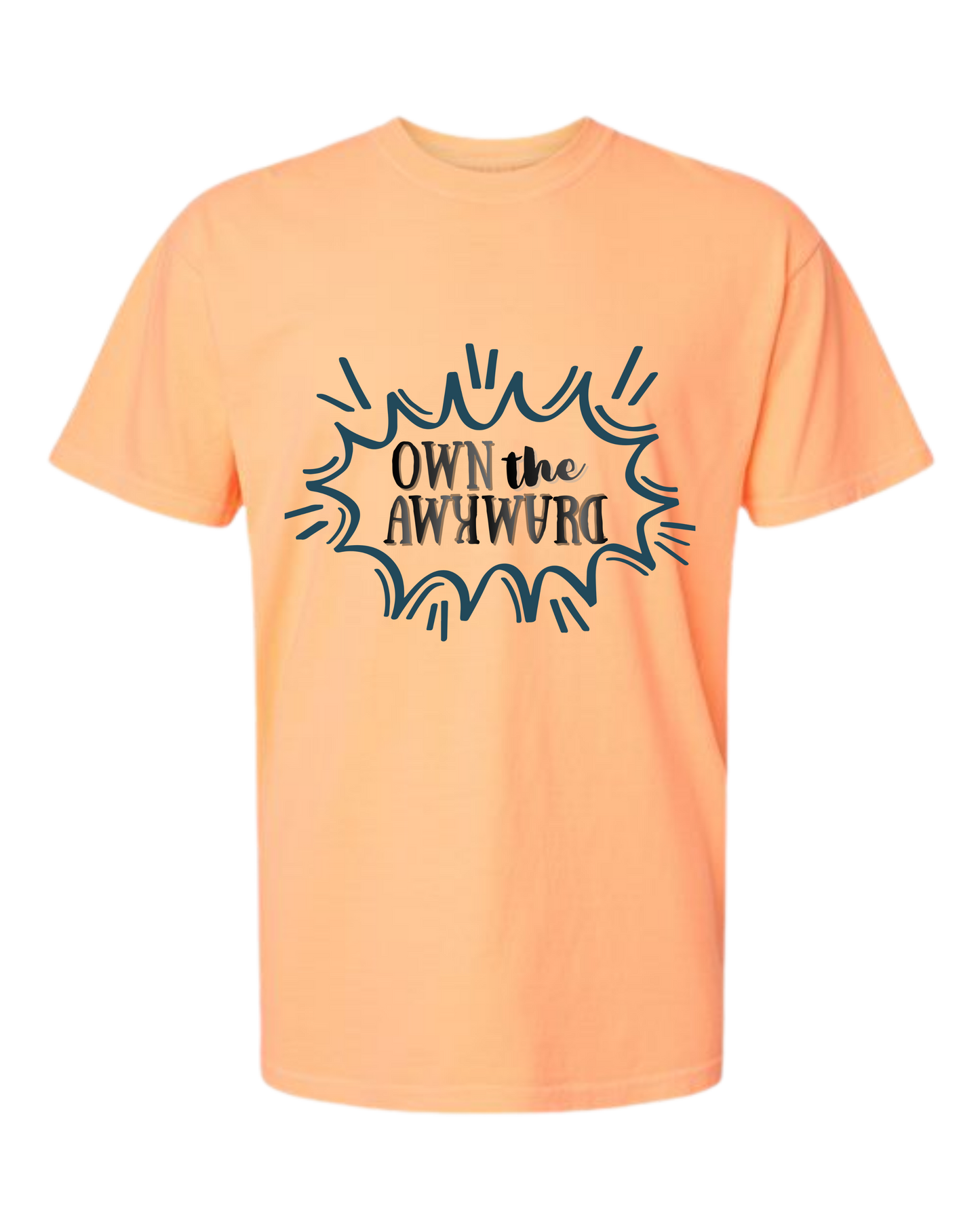 Own the Awkward - Comfort Colors - Heavyweight Unisex Tee - Yellows, Oranges, Reds