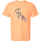 Loves Jesus & America too - Comfort Colors - Heavyweight Unisex Tee - Yellows, Oranges, Reds