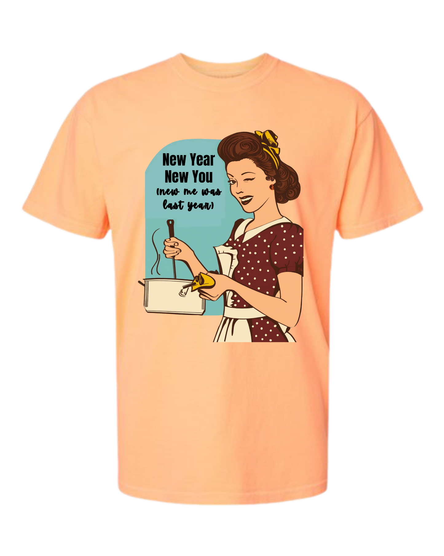 New Year New You - Comfort Colors - Heavyweight Unisex Tee - Yellows, Oranges, Reds