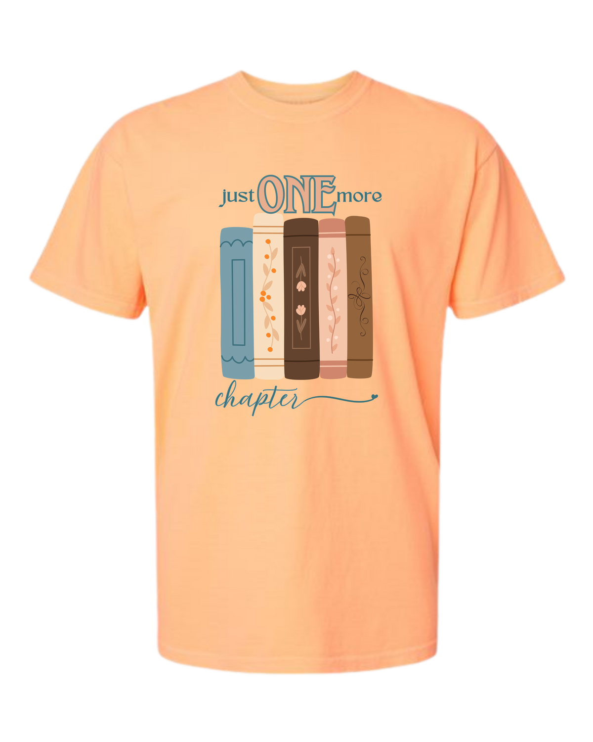 Just One More Chapter - Comfort Colors - Heavyweight Unisex Tee - Yellows, Oranges, Reds