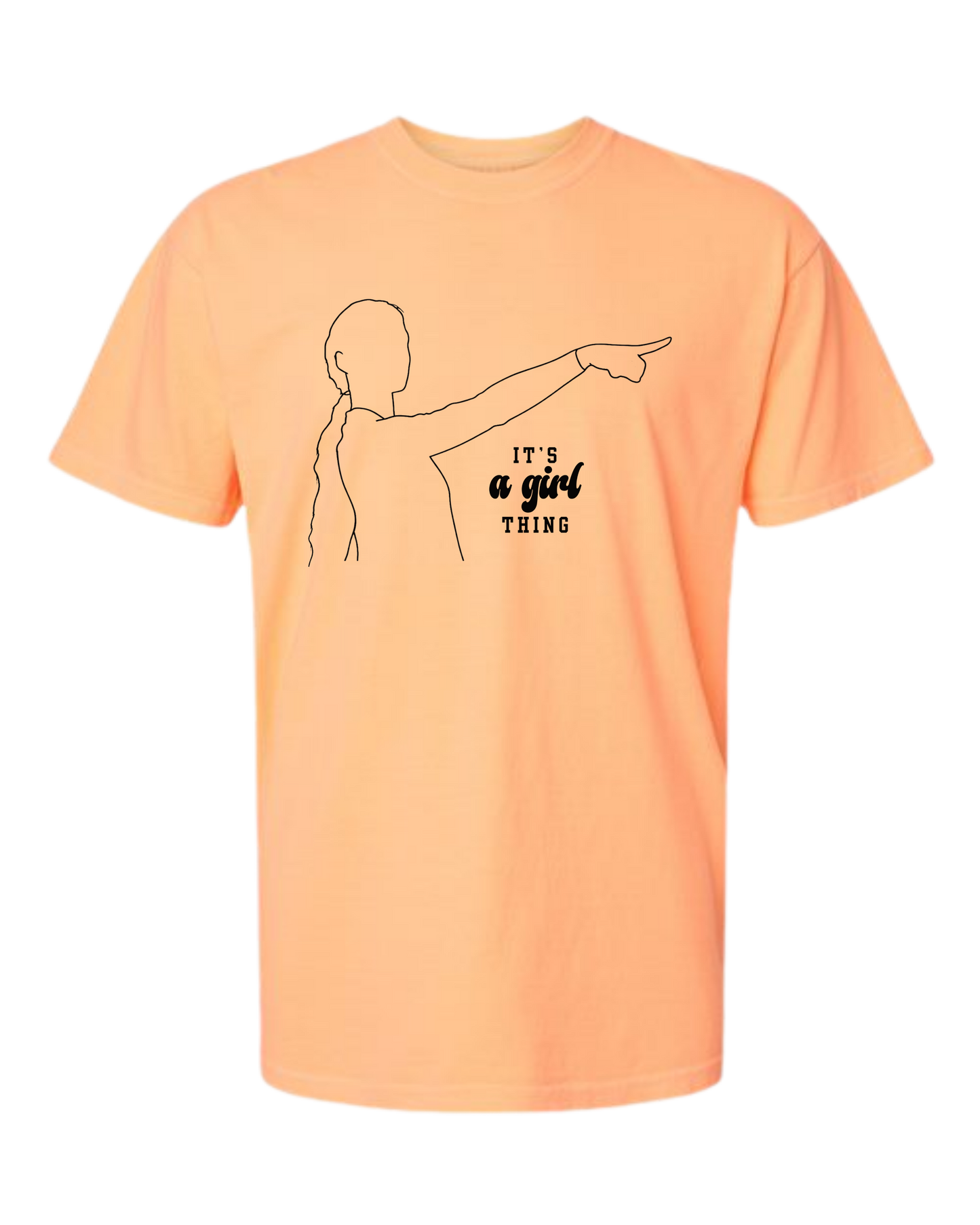 It's A Girl Thing - Comfort Colors - Heavyweight Unisex Tee - Yellows, Oranges, Reds