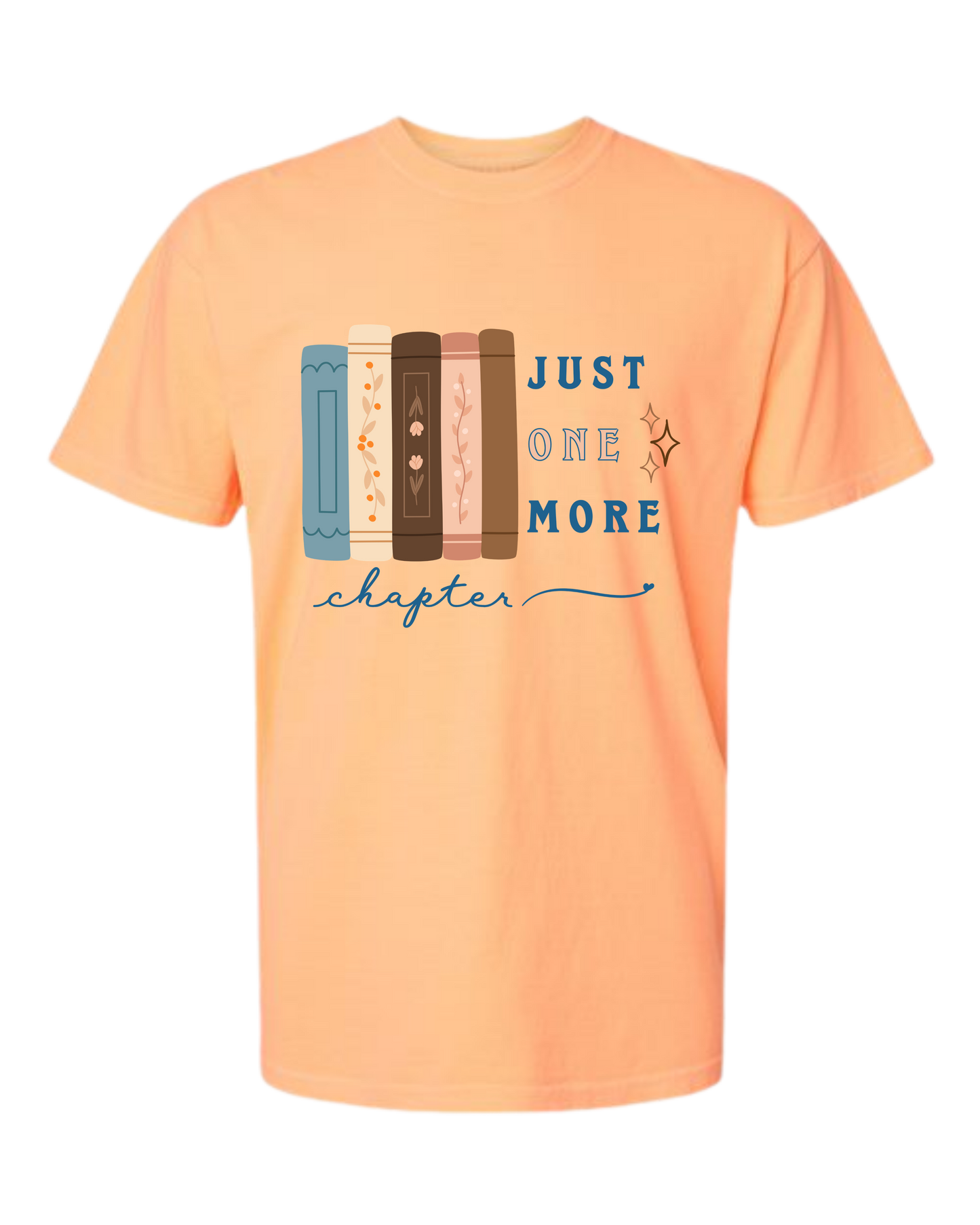 Just One More Chapter - Comfort Colors - Heavyweight Unisex Tee - Yellows, Oranges, Reds