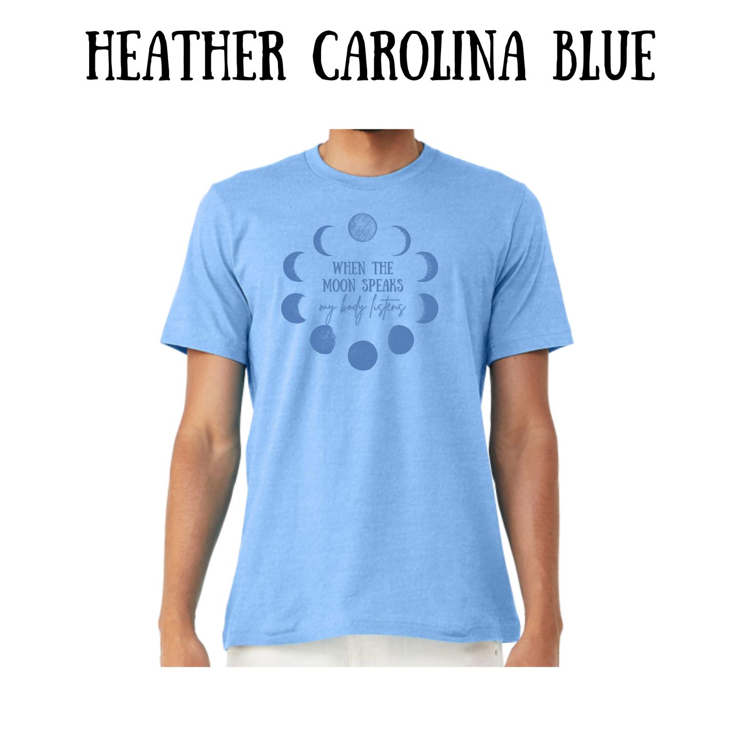 when the moon speaks - unisex tee - blues