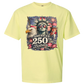 America's 250th Birthday - Comfort Colors - Heavyweight Unisex Tee - Yellows, Oranges, Reds