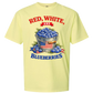 Red, White, And Blueberries - Comfort Colors - Heavyweight Unisex Tee - Yellows, Oranges, Reds