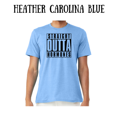 straight outta hormones - unisex tee - blues