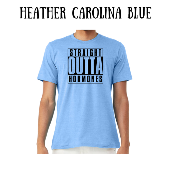 straight outta hormones - unisex tee - blues