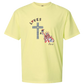 Loves Jesus & America too - Comfort Colors - Heavyweight Unisex Tee - Yellows, Oranges, Reds