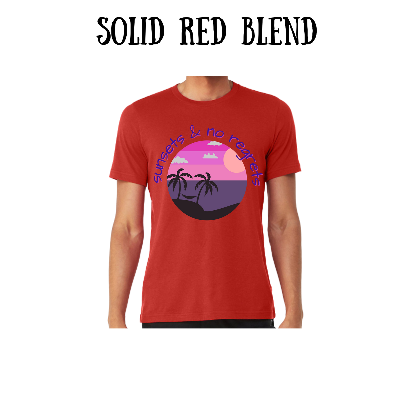 VP - Sunsets & No Regrets - Unisex Tee - Pinks, Purples, Neutrals