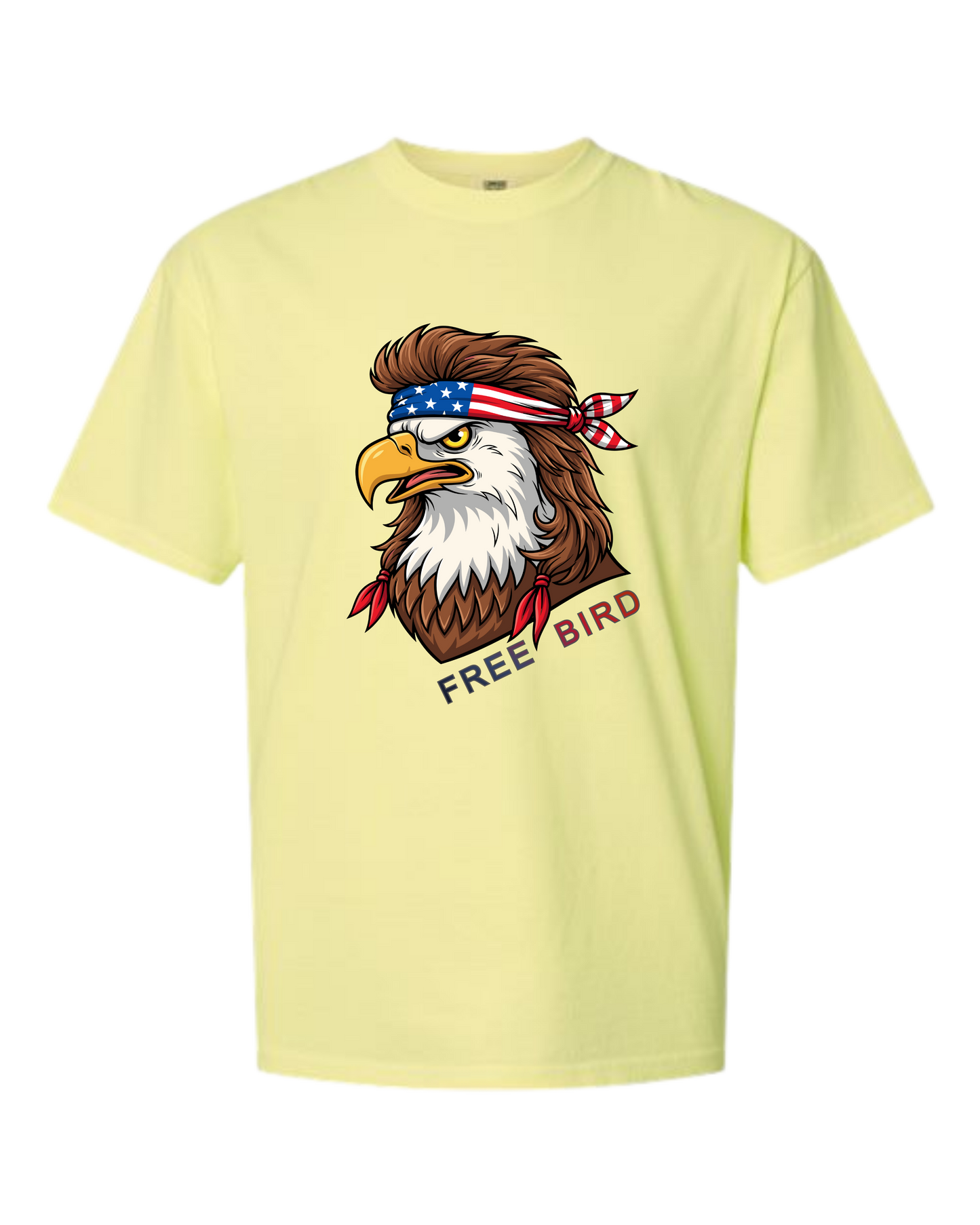 Rockin Free Bird - Comfort Colors - Heavyweight Unisex Tee - Yellows, Oranges, Reds
