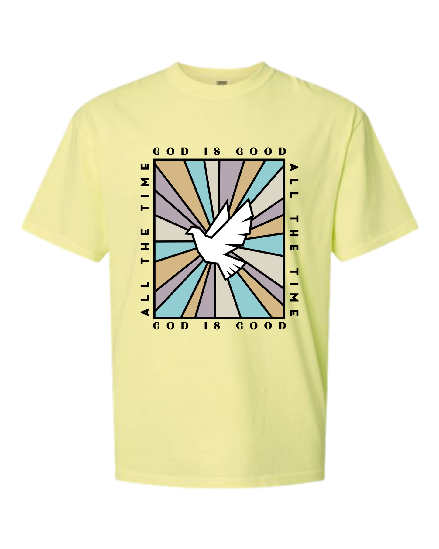 God Is Good - Comfort Colors - Heavyweight Unisex Tee - Yellows, Oranges, Reds