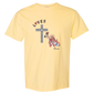 Loves Jesus & America too - Comfort Colors - Heavyweight Unisex Tee - Yellows, Oranges, Reds