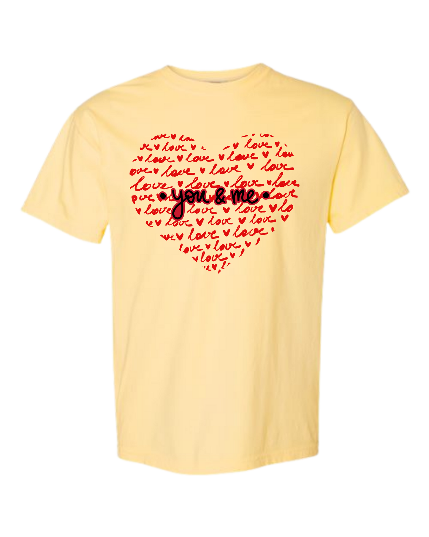 You & Me - Comfort Colors - Heavyweight Unisex Tee - Yellows, Oranges, Reds