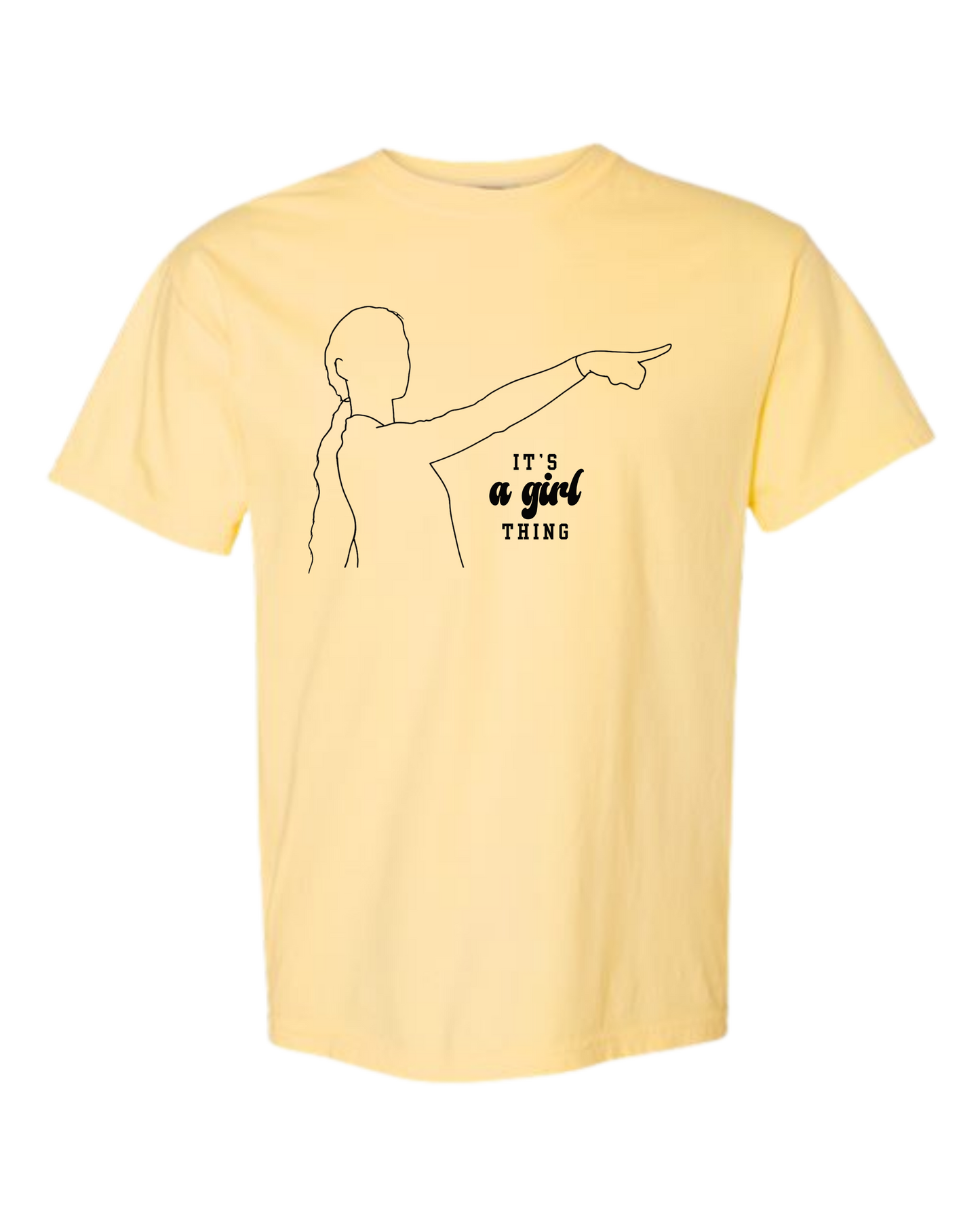 It's A Girl Thing - Comfort Colors - Heavyweight Unisex Tee - Yellows, Oranges, Reds