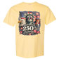 America's 250th Birthday - Comfort Colors - Heavyweight Unisex Tee - Yellows, Oranges, Reds