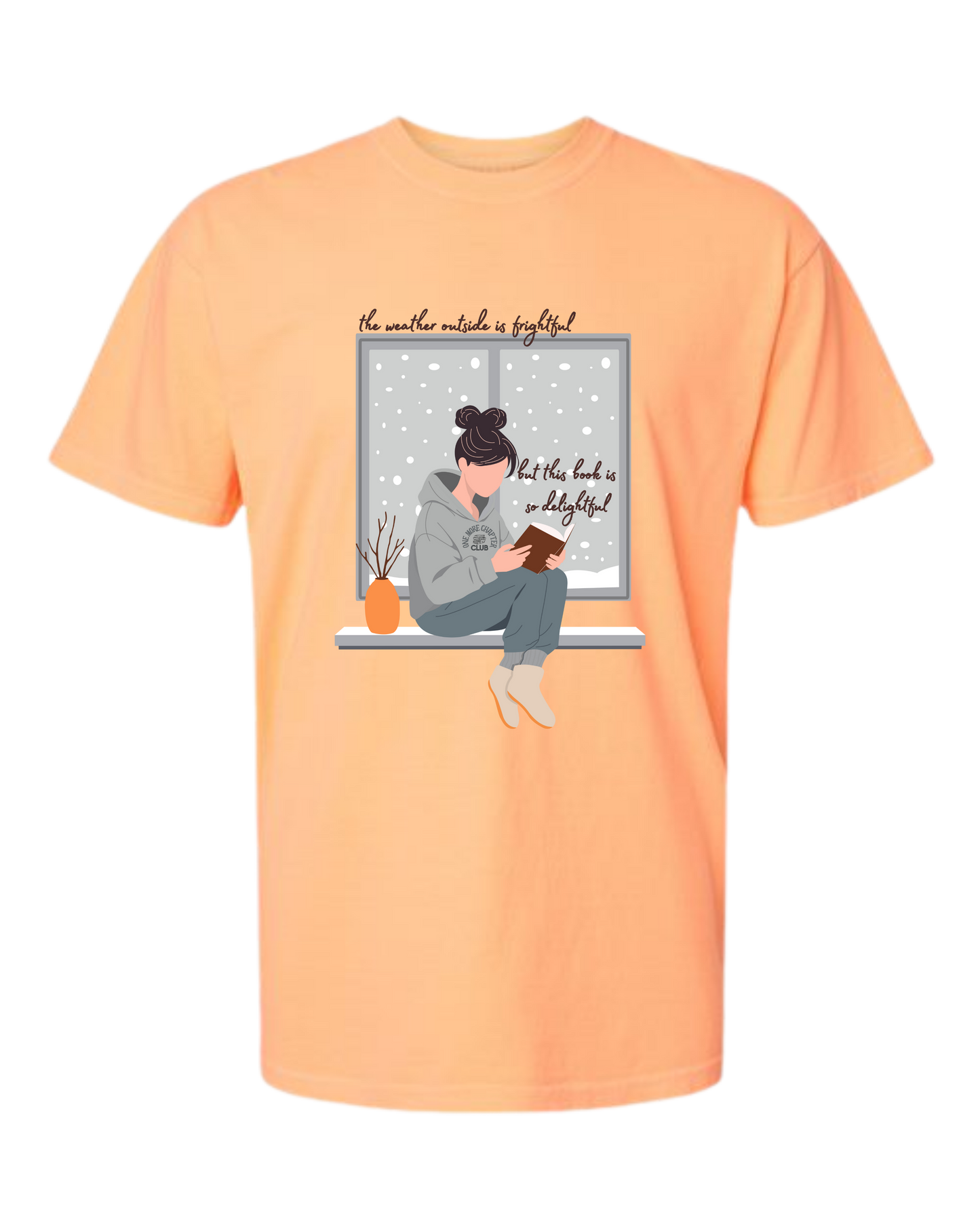 The Weather Outside is Frightful - Comfort Colors - Heavyweight Unisex Tee - Yellows, Oranges