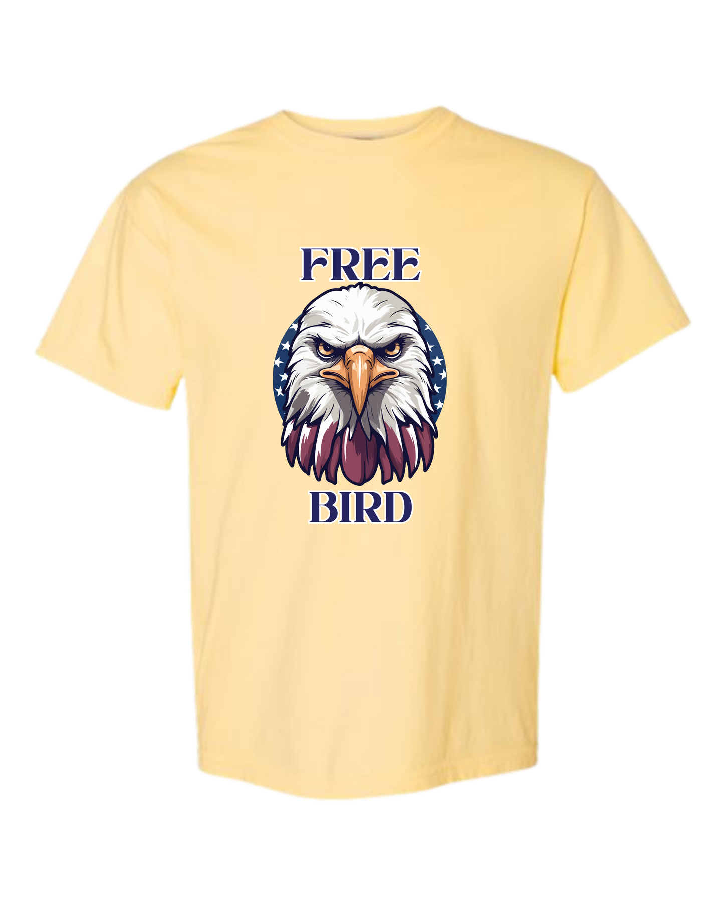 Free Bird - Comfort Colors - Heavyweight Unisex Tee - Yellows, Oranges, Reds
