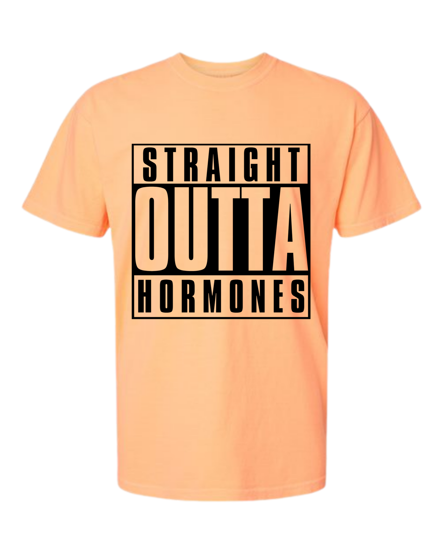 Straight Outta Hormones - Comfort Colors - Heavyweight Unisex Tee - Yellows, Oranges