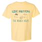 Life Happens The Beach Helps - Comfort Colors - Heavyweight Unisex Tee - Yellows, Oranges, Reds