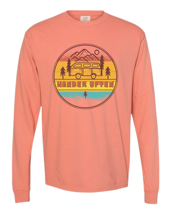 Wander Often - Comfort Colors - Heavyweight Long Sleeve Tee - Assorted Colors