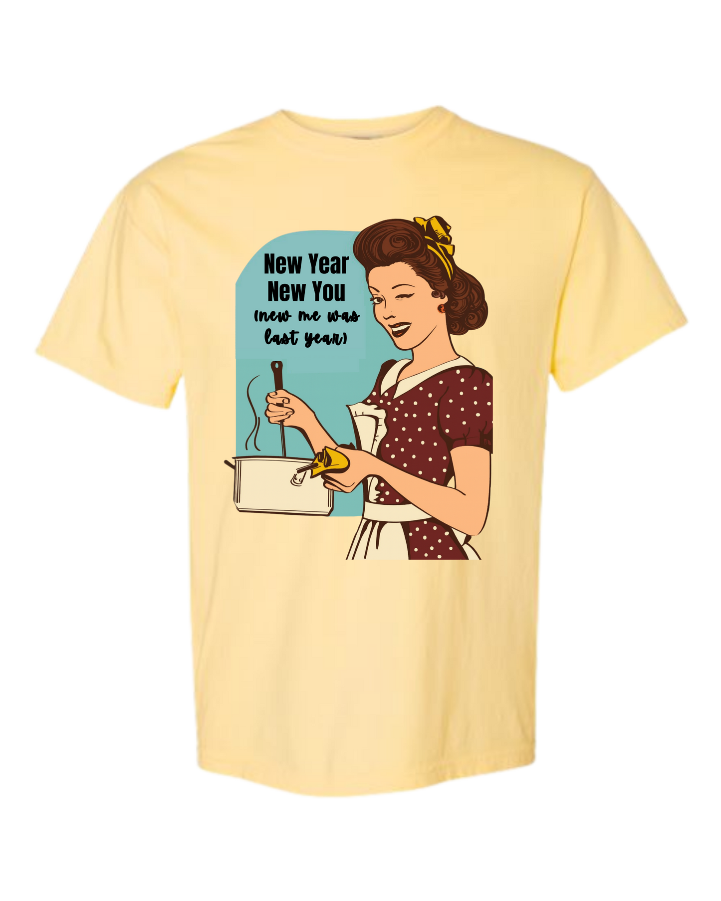 New Year New You - Comfort Colors - Heavyweight Unisex Tee - Yellows, Oranges, Reds