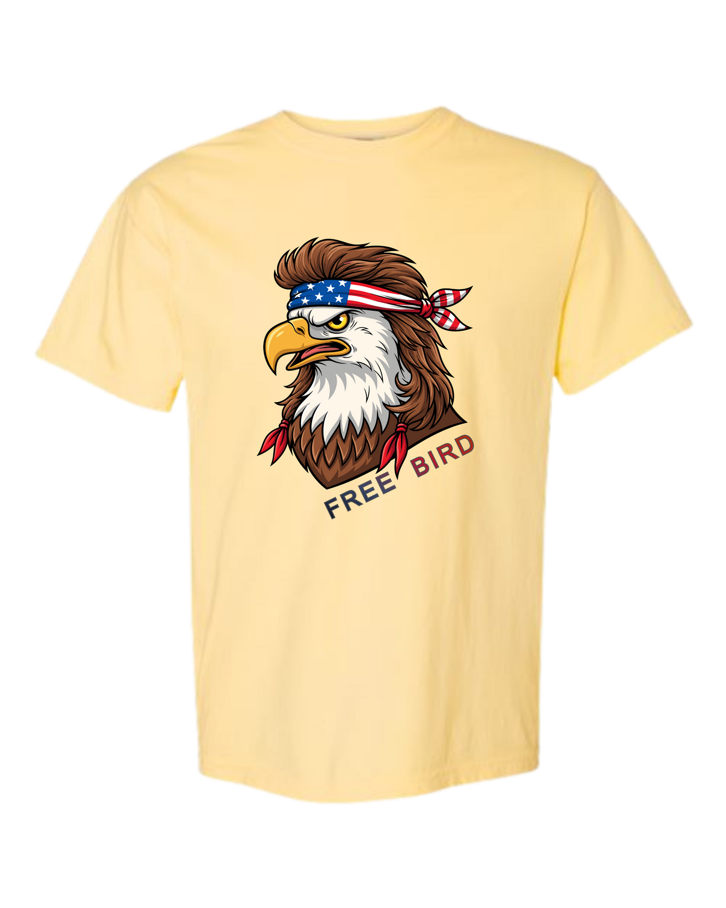 Rockin Free Bird - Comfort Colors - Heavyweight Unisex Tee - Yellows, Oranges, Reds