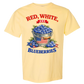Red, White, And Blueberries - Comfort Colors - Heavyweight Unisex Tee - Yellows, Oranges, Reds