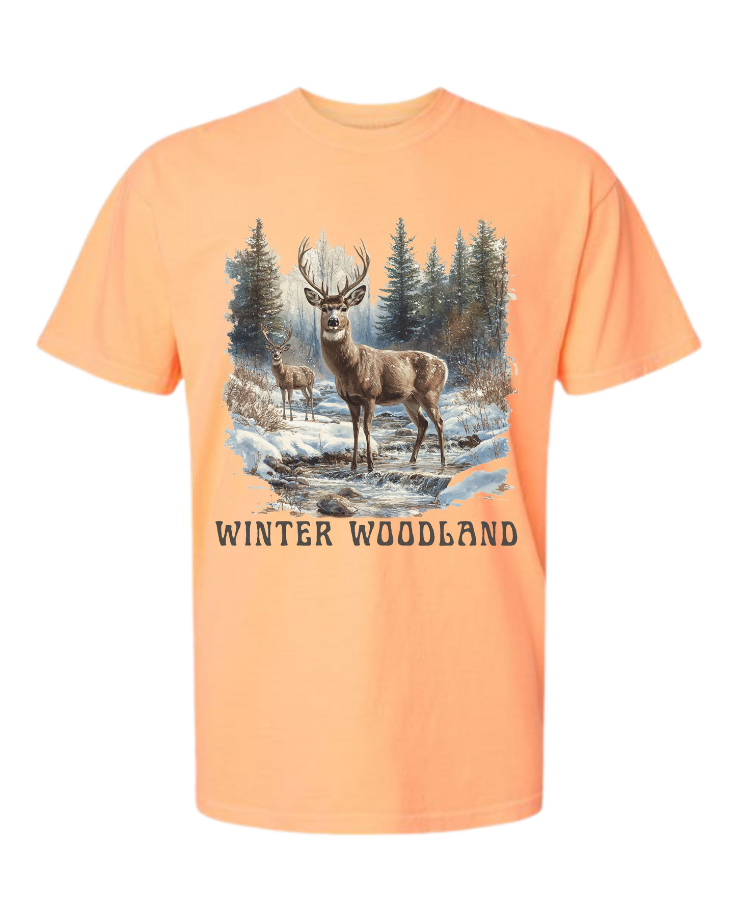 Winter Woodland - Comfort Colors - Heavyweight Unisex Tee - Yellows, Oranges