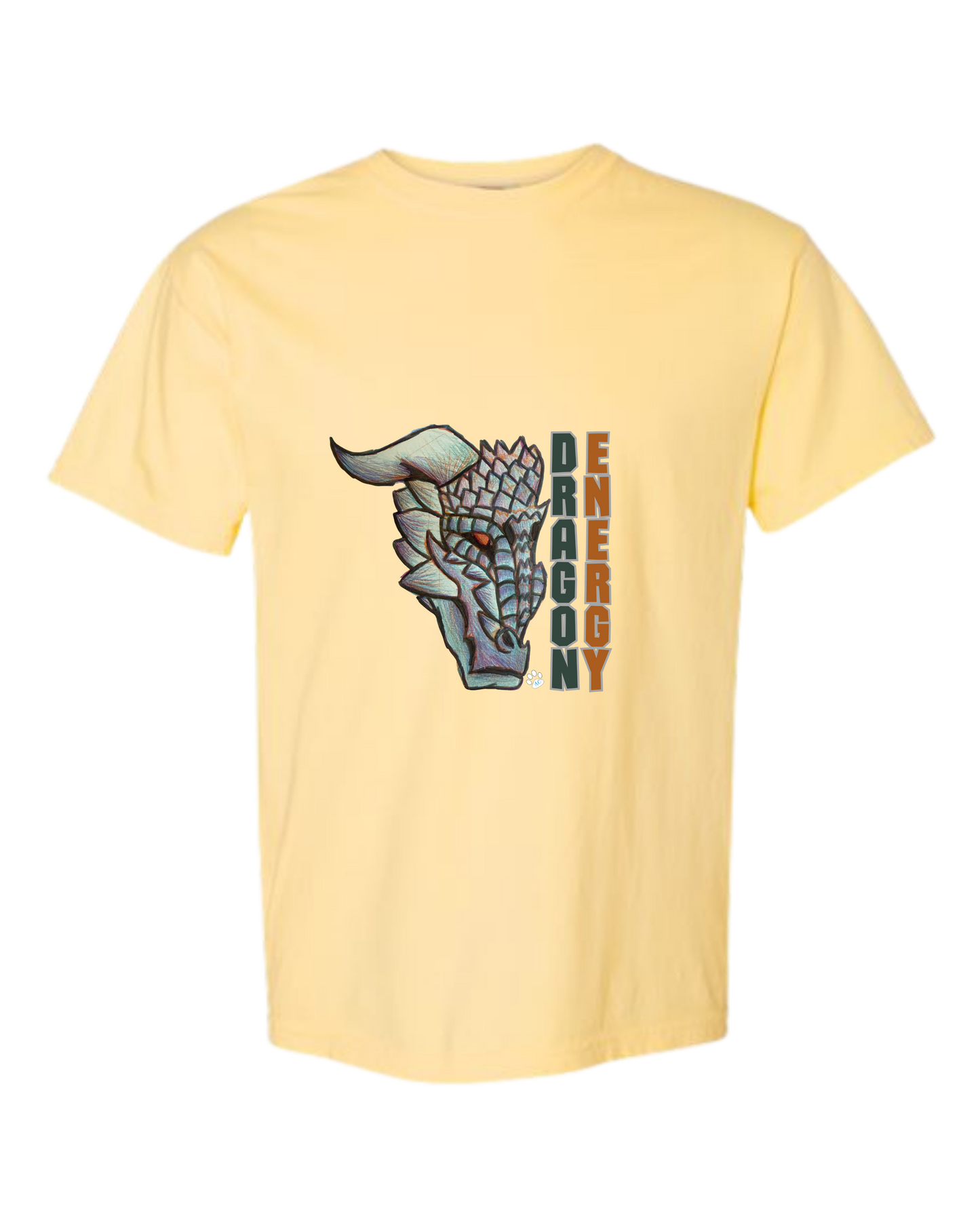 Dragon Energy - Comfort Colors - Heavyweight Unisex Tee - Yellows, Oranges, Reds