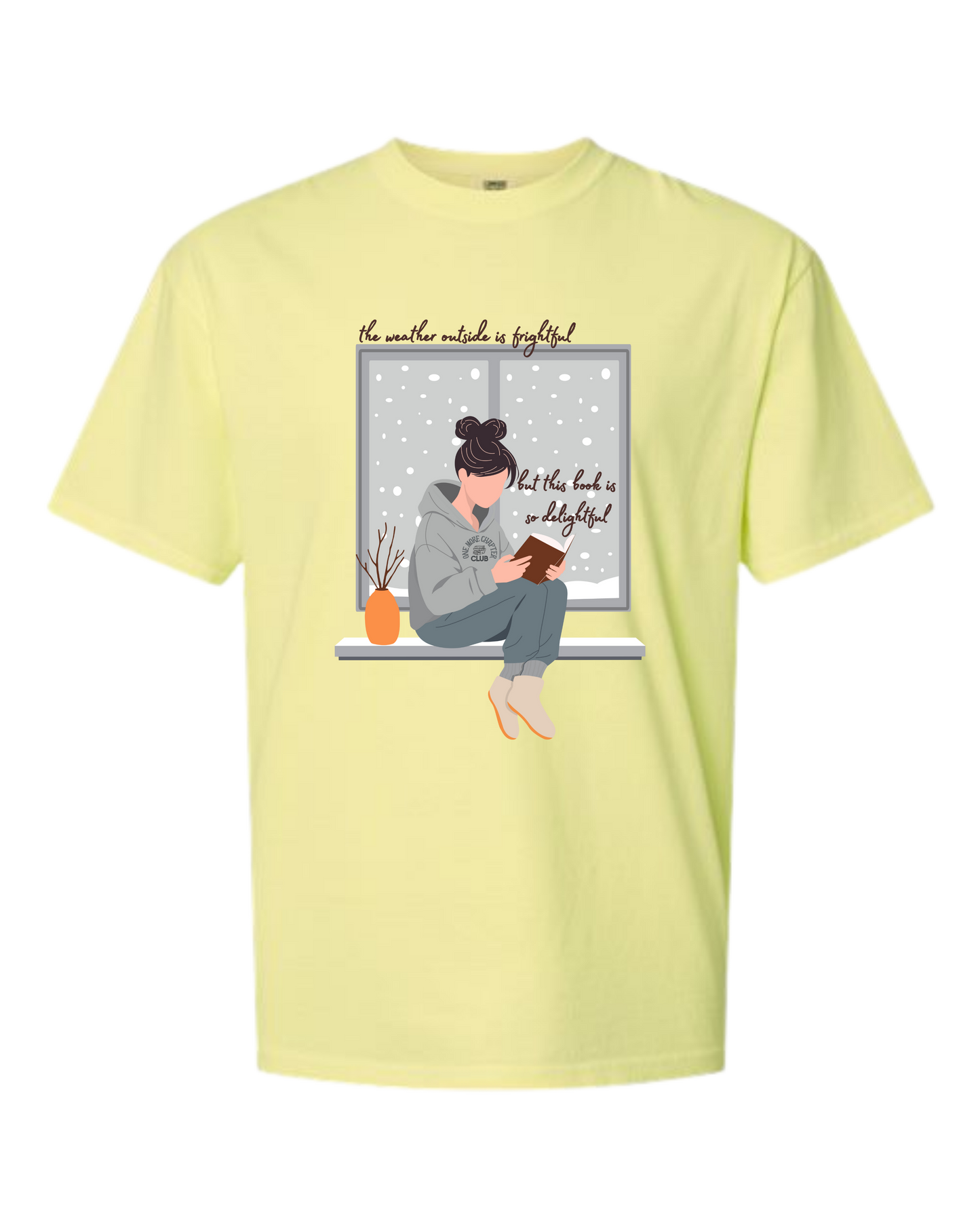 The Weather Outside is Frightful - Comfort Colors - Heavyweight Unisex Tee - Yellows, Oranges