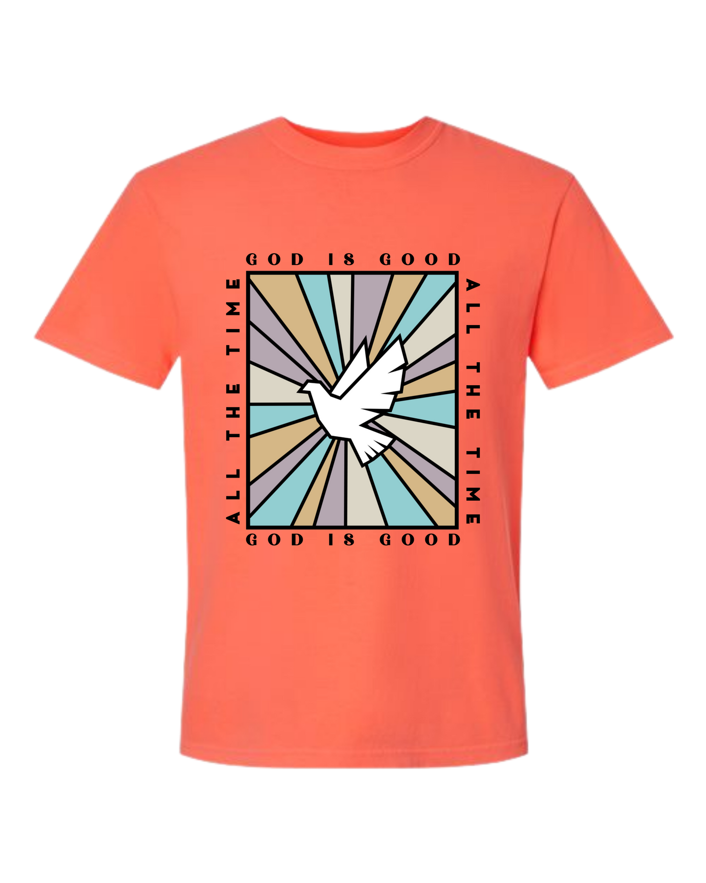 God Is Good - Comfort Colors - Heavyweight Unisex Tee - Yellows, Oranges, Reds