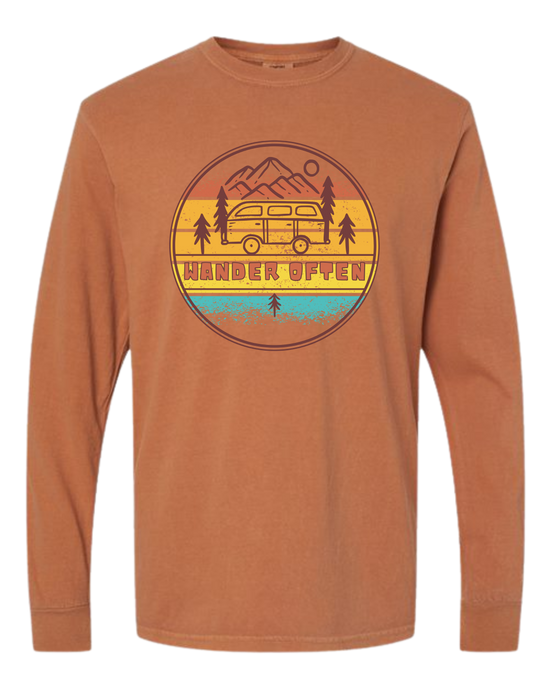 Wander Often - Comfort Colors - Heavyweight Long Sleeve Tee - Assorted Colors