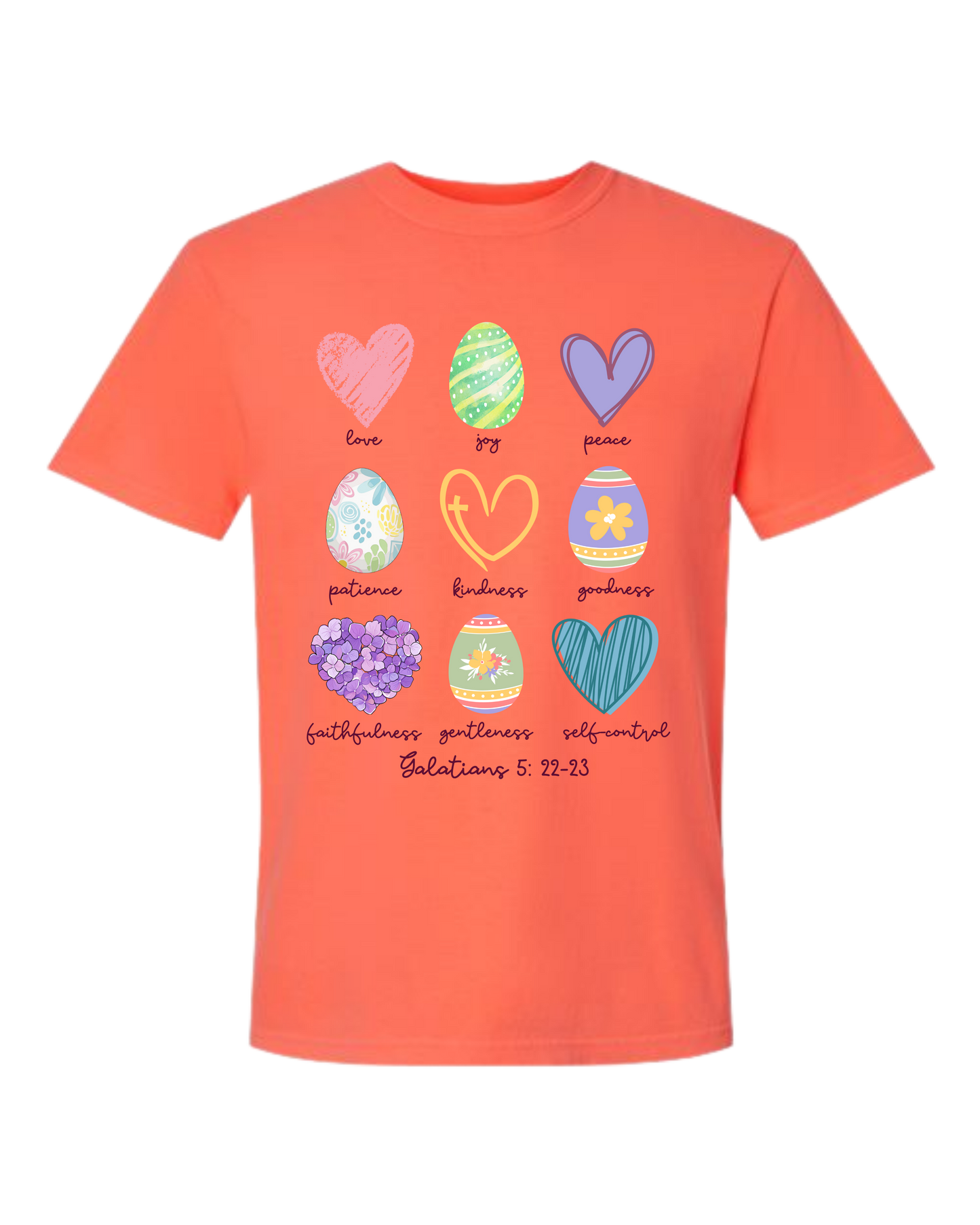 Galatians 5 - Easter - Comfort Colors - Heavyweight Unisex Tee - Yellows, Oranges, Reds