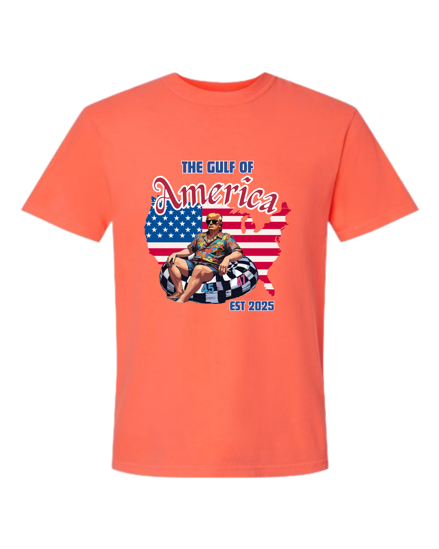 The Gulf of America - Comfort Colors - Heavyweight Unisex Tee - Yellows, Oranges, Reds